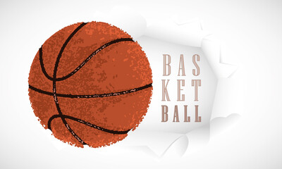 Sticker - White basketball poster