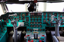 Inside Old Abandoned Disused Passenger Airplane