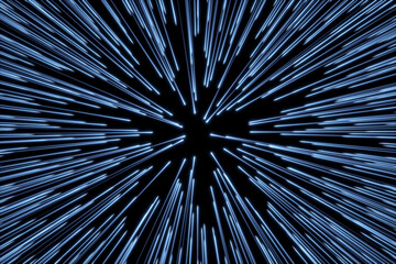 Wall Mural - hyper speed particles tunnel