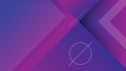 Wall Mural - abstract modern background with vibrant blue purple color gradient and memphis element