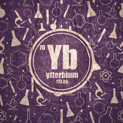 Wall Mural - Ytterbium chemical element. Stone material grunge texture