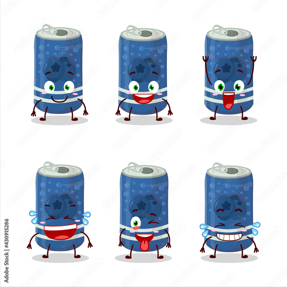 Cartoon character of berry soda can with smile expression Stock Vector ...