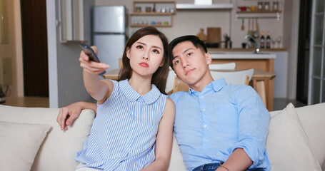 Sticker - couple watch tv at home