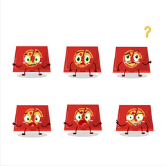 Poster - Cartoon character of pizza box with what expression