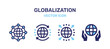 International globalization, global business icon vector isolated on white.