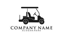 Golf Car Elegant Vector Logo