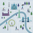© IKON Images - llustrated map of London