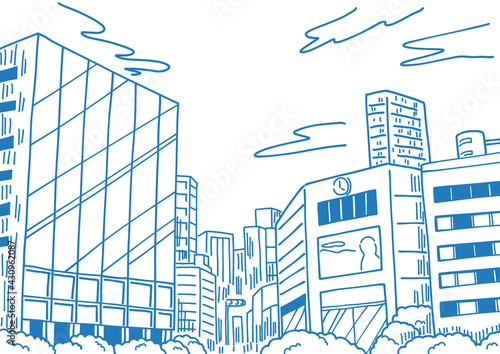 シンンプルな手描きの繁華街ビルの線画背景イラスト Stock Illustration Adobe Stock シンンプルな手描きの繁華街ビルの線画背景イラスト Stock Illustration Adobe Stock