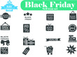 © Fozle - Set of Black Friday sale tag icons. EPS 10 vector Black friday design, sale, discount, advertising, marketing price tag. Clothes, furnishings, cars, food sale-01