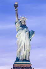 Statue Of Liberty At Dusk, New York City, USA