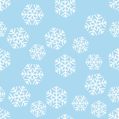 Wall Mural - Seamless pattern with snowflakes. Merry Christmas and Happy New Year Pattern. Minimalism