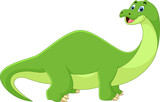 Fototapeta Dinusie - cartoon dinosaur smiling pose