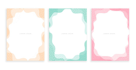 Wall Mural - pastel color minimal memphis style poster design