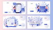 © Marta Sher - Professional writer, author, redactor, journalist, copywriter, content manager, blogger. Screen template for landing page, template, ui, web, mobile app, poster, banner, flyer. Vector illustration