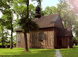 old wooden church in the woods