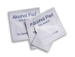 Alcohol pads for disinfection use packed on white background,alcohol swab