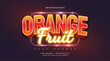 Bold Orange Text Style and Glowing Neon Effect
