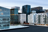 Fototapeta Łazienka - Modern office buildings in Oslo