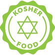 kosher food green stamp badge outline icon label