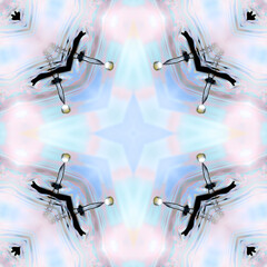 Wall Mural - Kaleidoscopic view of a water drop splash  