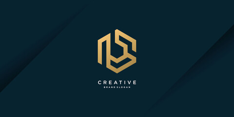 Golden creative logo with initial B, unique, letter B, Premium Vector part 4