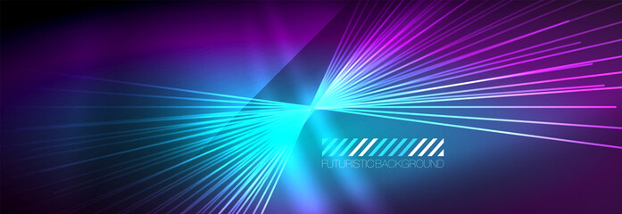 Neon dynamic beams vector abstract wallpaper background. Wallpaper background, design templates for business or technology presentations, internet posters or web brochure covers