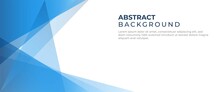 Modern Business Banner Template Design. Abstract Blue Shape Color With Space For The Text. Editable Vector Design Isolated.