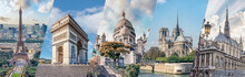 Paris Famous Landmarks Collage