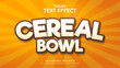 Cereal Bowl 3d Style Editable Text Effects