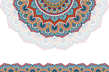 Colorful background with mandala template