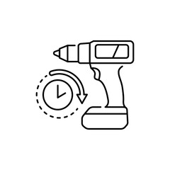 Tool rental olor line icon. Pictogram for web page, mobile app, promo.