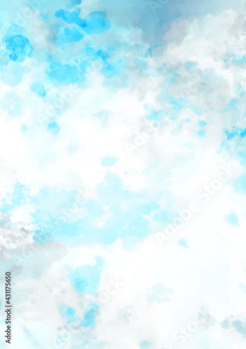 幻想的な水色の水彩テクスチャ背景stock Illustration Adobe Stock