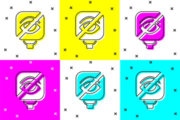 Poster - Set Blindness icon isolated on color background. Blind sign. Vector