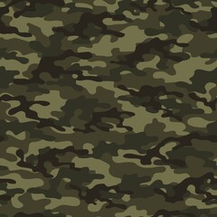 military green camouflage. vector seamless print. army camouflage for clothing or printing