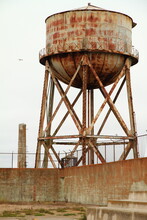 Rusty Water Tank In Alcatraz