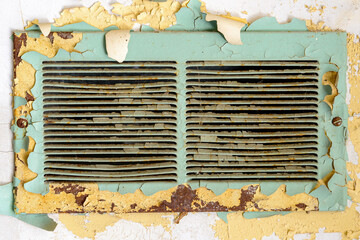 Old Air Vent In An Abandoned Building