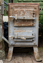 old rusty furnace