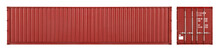 Red Large Shipping Cargo Container With Copy Space In Frontal And Side View Isolated  White Background. Transportation Ship Delivery Logistics And Freight Concept.
