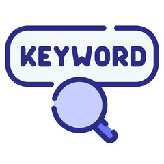 Wall Mural - keyword find search seo single isolated icon with dash or dashed line style