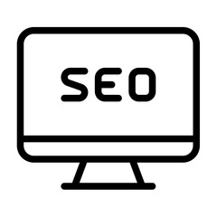 Wall Mural - seo internet web computer single isolated icon with outline style