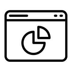 Wall Mural - chart website analytic single isolated icon with outline style