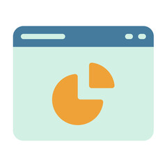 Wall Mural - chart website analytic single isolated icon with flat style