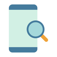 Wall Mural - search phone find searching single isolated icon with flat style