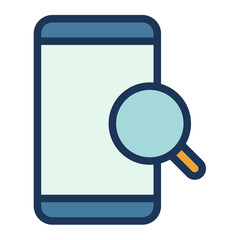 Wall Mural - search phone find searching single isolated icon with filled line style