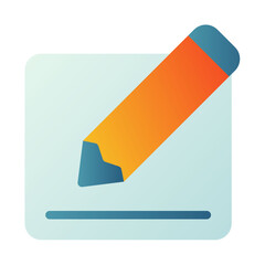 Wall Mural - write pen form field single isolated icon with smooth style