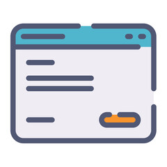 Wall Mural - landing page web website single isolated icon with flat dash or dashed style