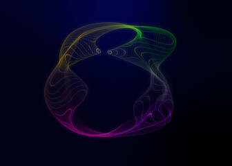 Wall Mural - abstract background of colored lines. power channel