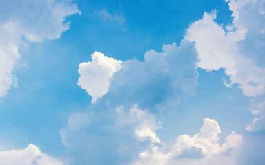 beautiful cloudy blue sky in the morning