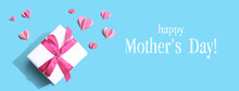 Happy Mothers Day Message With A Gift Box
