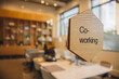 © Jacob Lund - Co-working office space sign board